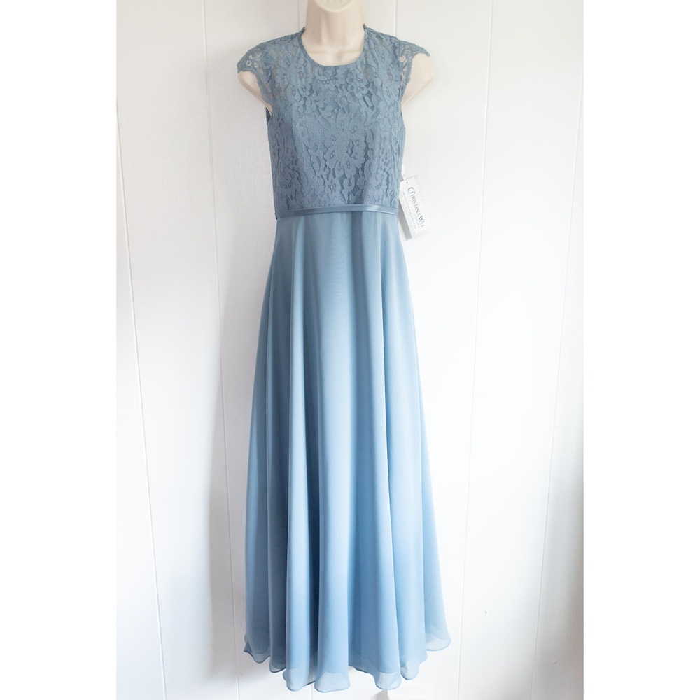 Christina Wu Celebrations Girls Bridesmaids Dress Formal Dress Size 14 NWT Slate
